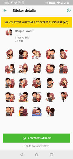 Animated Love Stickers for WhatsApp - WAStickerApp screenshot 2