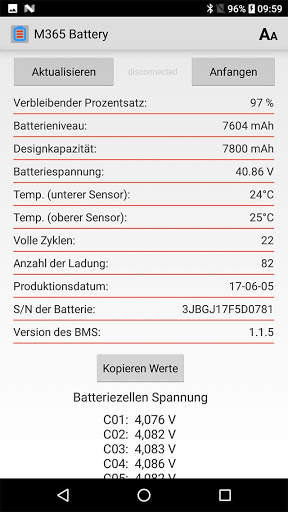 M365 Battery screenshot 2