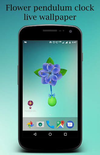 Flower pendulum clock live wallpaper screenshot 6