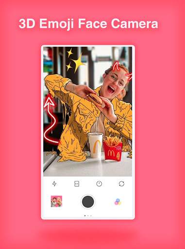 3D Emoji Face Camera - Snap Emoji Head Stickers screenshot 5