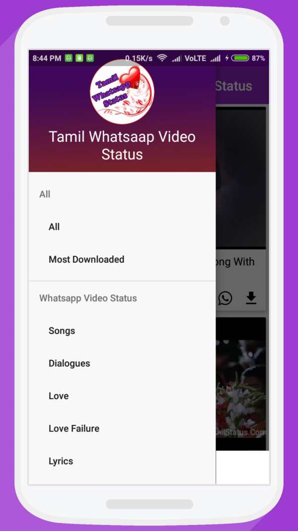 Tamil Whatsaap Video Status 2018 screenshot 1
