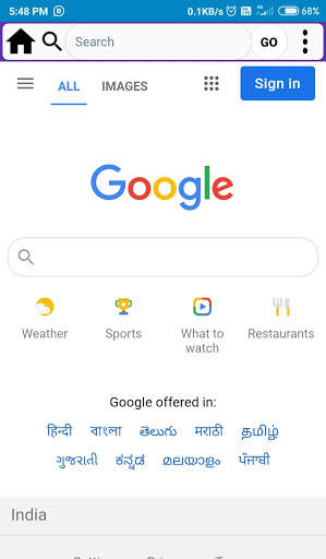 B-Web Browser screenshot 1
