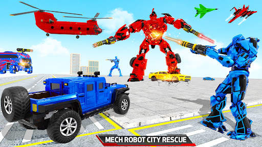Flying Bus Robot Car War Games screenshot 6