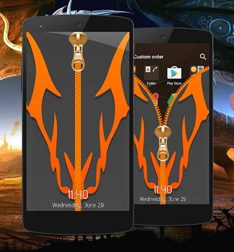 Dragon Zipper Lock Screen screenshot 2