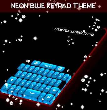 Neon Blue Keypad Theme screenshot 4