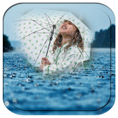 Rain photo frame effects أيقونة