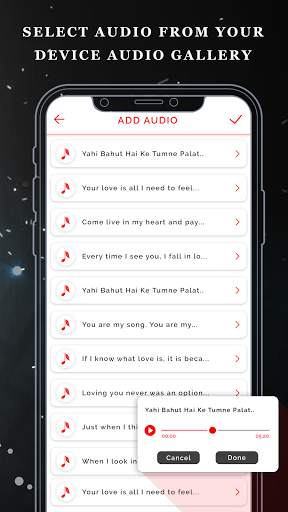 My Photo Lyrical Status Maker - Particle Wave Beat screenshot 5