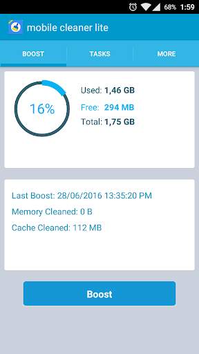 Mobile Cleaner Lite screenshot 1