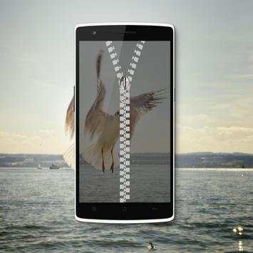 Bird Zipper Lock Screen screenshot 6