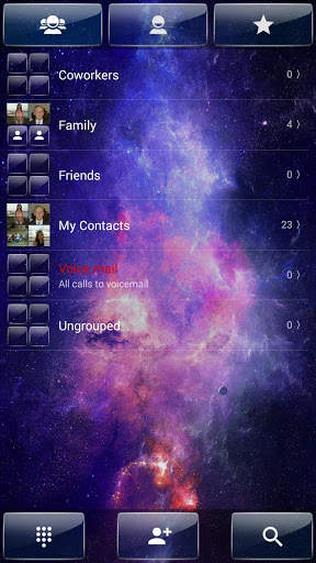 Dialer theme Galaxy Glass screenshot 5