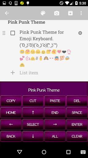 Pink Punk Emoji Keyboard Theme screenshot 4