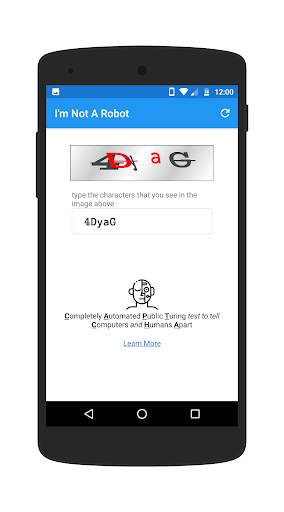 I'm Not A Robot - Practice Captcha Input 2 تصوير الشاشة