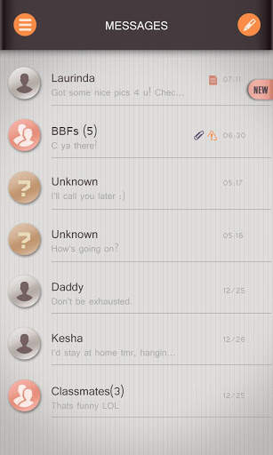 GO SMS PRO SILKY THEME 3 تصوير الشاشة