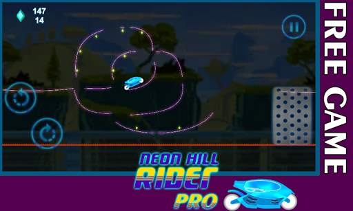 Neon Hill Rider Pro - Neon hill rider pro racing screenshot 4