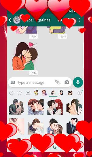 Besos Pegatinas de amor para WhatsApp-WAStickerApp screenshot 6