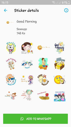 Good Morning Stickers скриншот 3