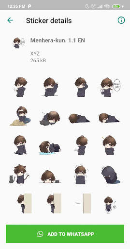 Menhera-chan WAStickerApps EN screenshot 2