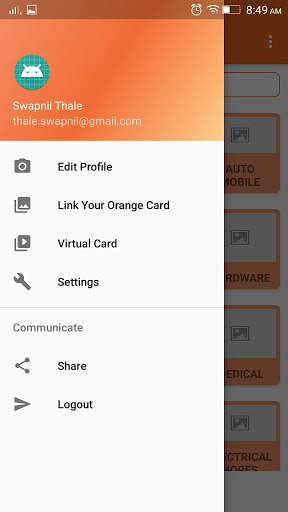 Orange Shopping Card screenshot 2