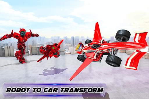 Flying Formula Car Robot Transform: Shooting Games screenshot 7