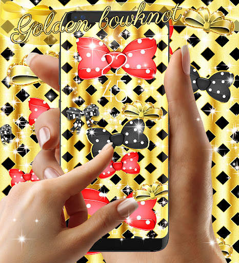 Golden bowknot live wallpaper screenshot 2