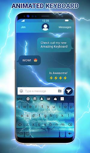 Storm Animated Keyboard + Live Wallpaper screenshot 1