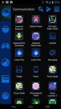 Smart Launcher Blue Neon screenshot 2