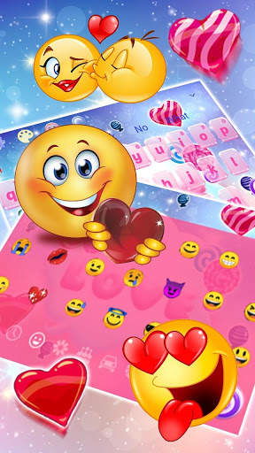 Colorful Love Pastel Keyboard Theme screenshot 3