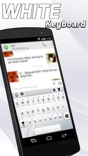 White Keyboard 2018: White Themed Emoji's Keypad screenshot 1