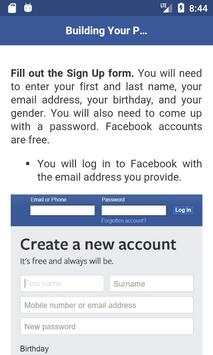 User Guide for Facebook screenshot 2