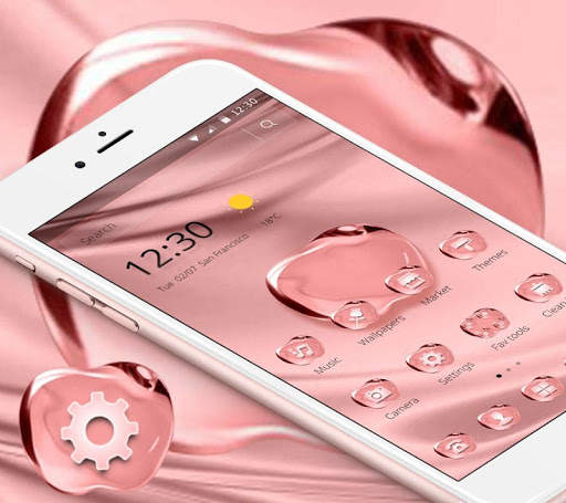 Rose Gold Color Crystal Apple Theme screenshot 5