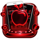 Red Neon Apple Theme icon