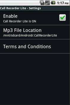 Call Recorder Lite System screenshot 7