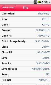 Shortcuts for Photoshop CS6 screenshot 4