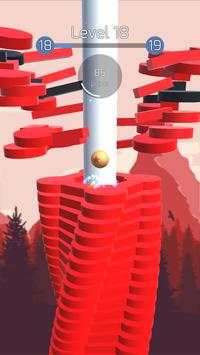 Stack Ball Fall 3D Game - Lompat & Turun Gratis screenshot 1