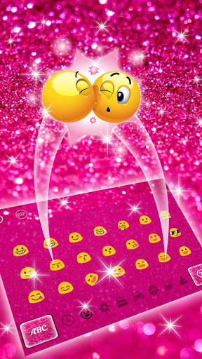 Princess SMS Pink Diamond Keyboard screenshot 3