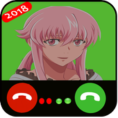 Fake Call &amp; SMS - Mirai Nikki. icon