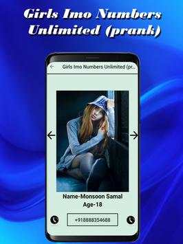 Girls Imo Numbers Unlimited (prank) screenshot 3