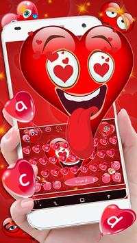 Emoji Heart Keyboard Theme screenshot 1