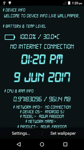 Device Info Live WallPaper LED screenshot 3