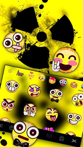 Radioactive Warning Sign Keyboard Theme screenshot 3
