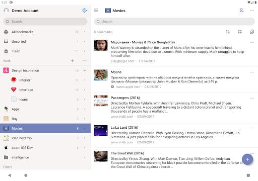 Raindrop.io screenshot 1