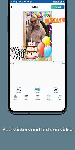 Free Happy Birthday Video Maker with Song and Name screenshot 3