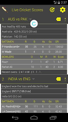 Fastest Live Cricket Scores 5 تصوير الشاشة