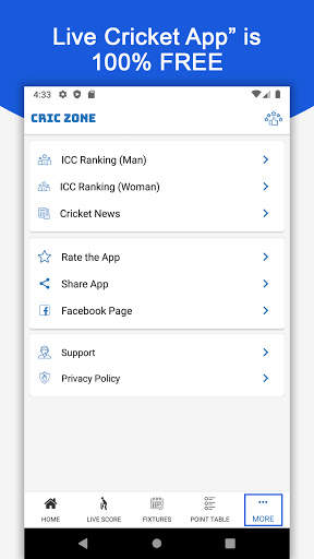 CrickZone: Cricket Live Scores, Live Cricket App screenshot 7
