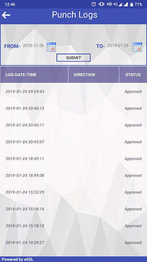 eSSL eTimeTrackLite Mobile App 2.0.4 screenshot 7