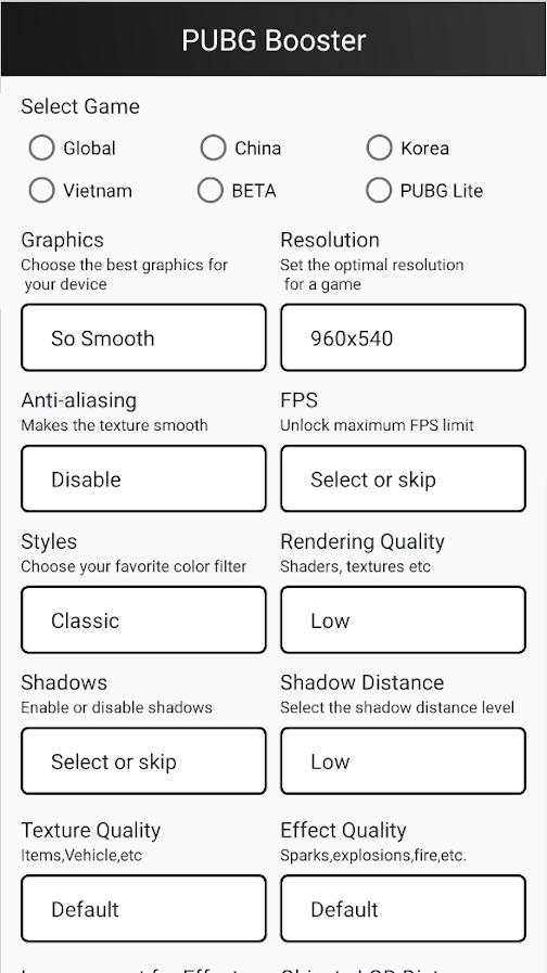 Game Booster and Data for PUBG & guide for pub GFX screenshot 7