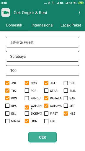 Cek Ongkir & Resi screenshot 1