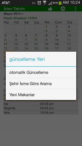 Namaz Vakitleri & İslam Takvim screenshot 2