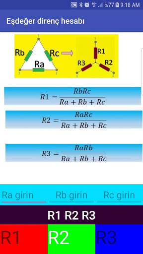 Eşdeğer direncin hesaplanması screenshot 6