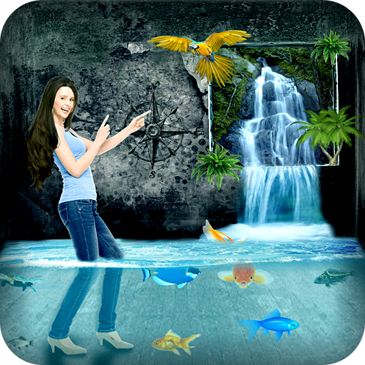 Waterfall Photo Frames - dp pic blur effect editor icon